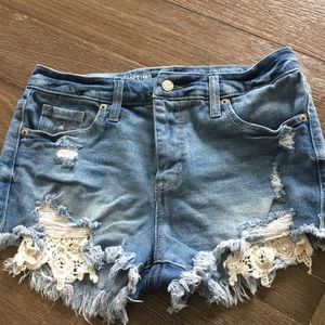 High rise shorts
